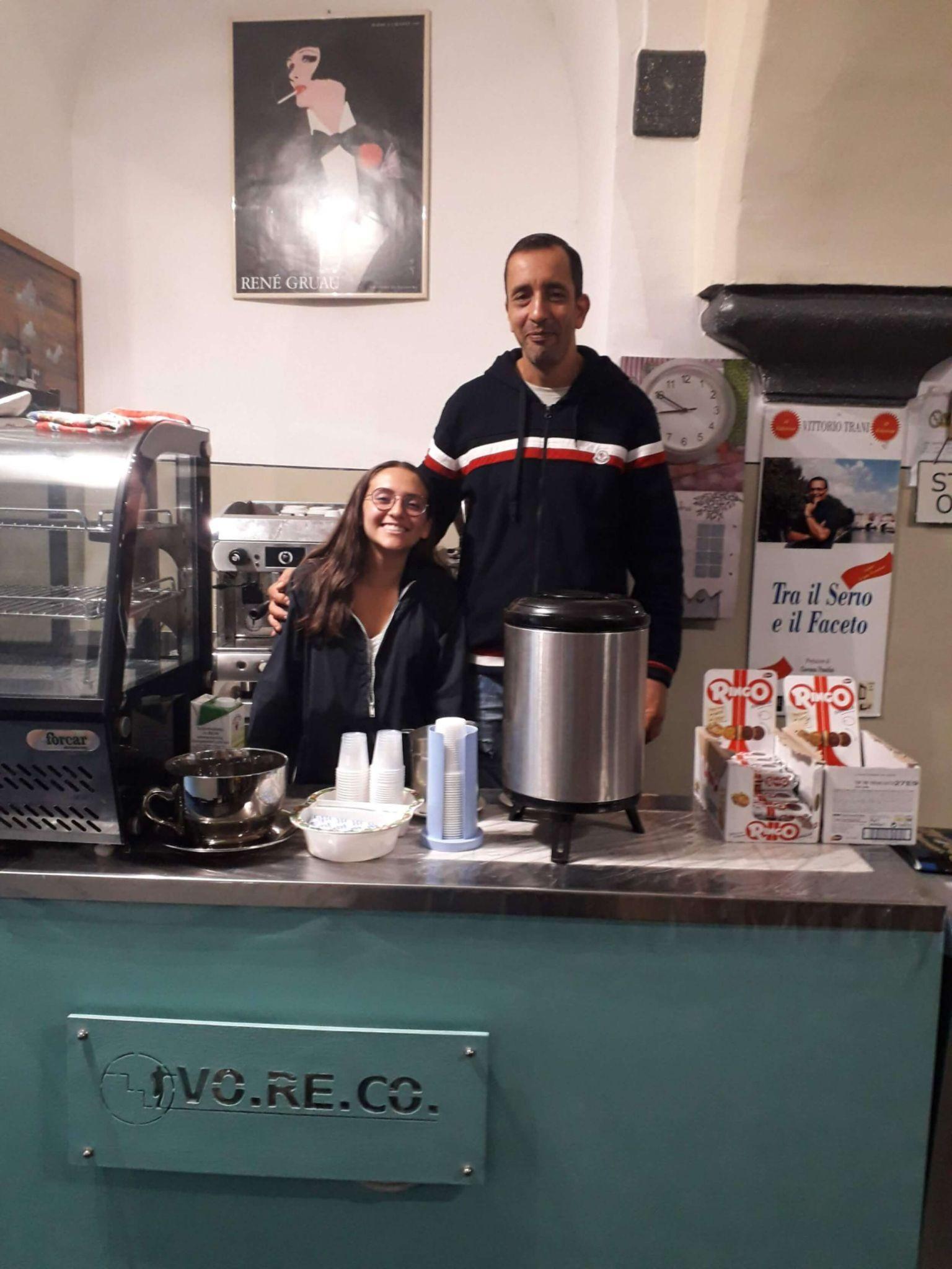 student serving breakfast as they study abroad in Rome