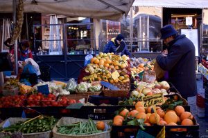 3 Farmers' Markets in Rome, Campo de fiori, study abroad in Rome, open-air market, American university in Italy, piazza di san cosimato