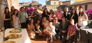 high school counselor group photo, studying abroad in Rome, John Cabot University, international students in Rome, JCU international Admissions