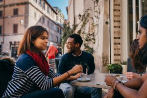 studying abroad in Rome, Italian food, restaurants in trastevere, students at caffe