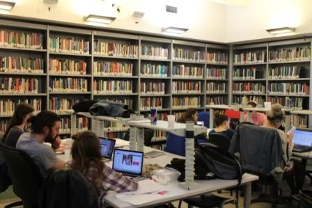 The Frohring Library, john cabot university, jcu campus, english library in rome, study abroad in Italy
