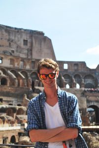 Study Abroad Spotlight, Reid Masimore, study abroad in Rome, inside the colosseum, American university in Italy, creative advertising majors, Michigan State University study abroad