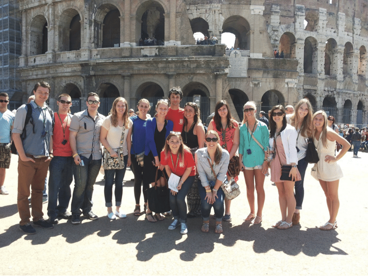 JCU students visit the Colosseum on a learning field trip