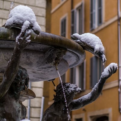 Turtle Fountain stands in Piazza Mattei