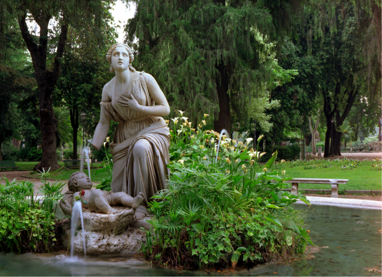 Villa Borghese Gardens, Discover Beautiful Parks and Green Spaces in Rome, parks in Rome, study abroad in Italy, places to visit when studying in Rome, students traveling abroad