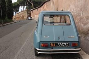 Rome, vintage car, studying abroad, first semester study abroad, john cabot university