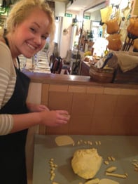 Study Abroad Student, Claire Donnelly, JCU Cooking Classes, study abroad in Rome, Italy, homemade pasta