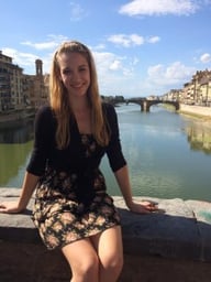 American student studying abroad in Rome, Italy