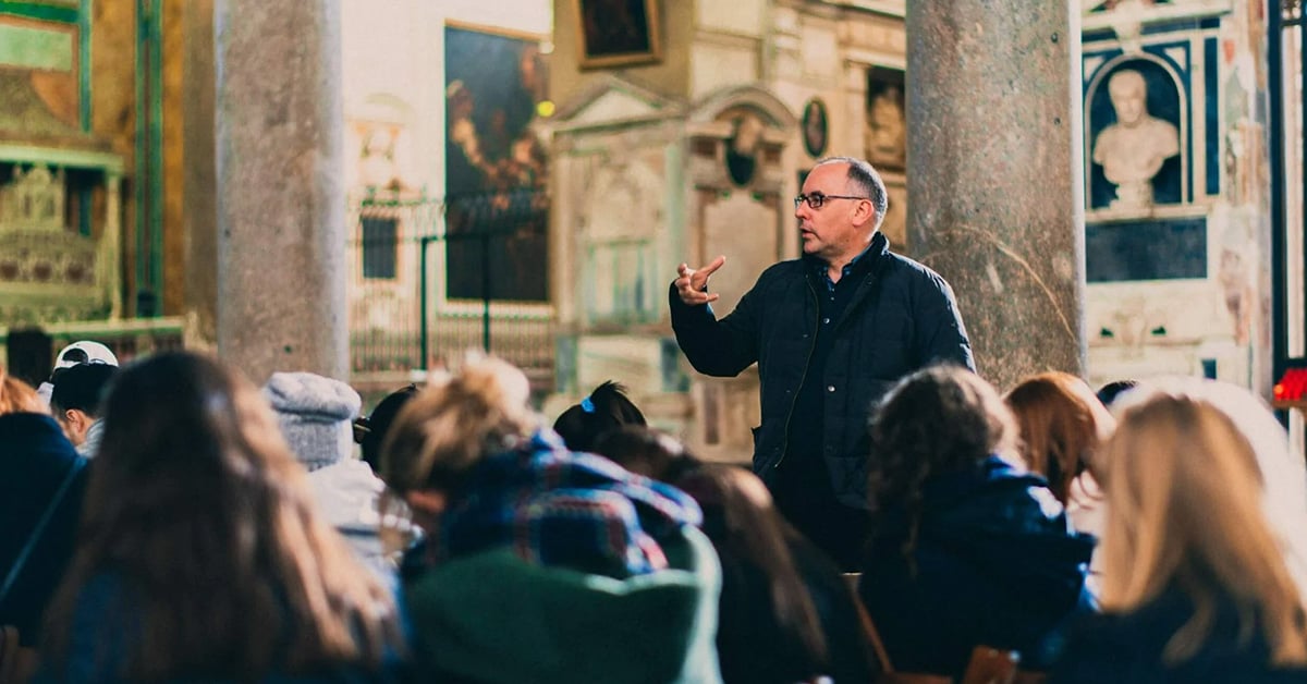 Students who study art history in Rome receive an on-site lesson