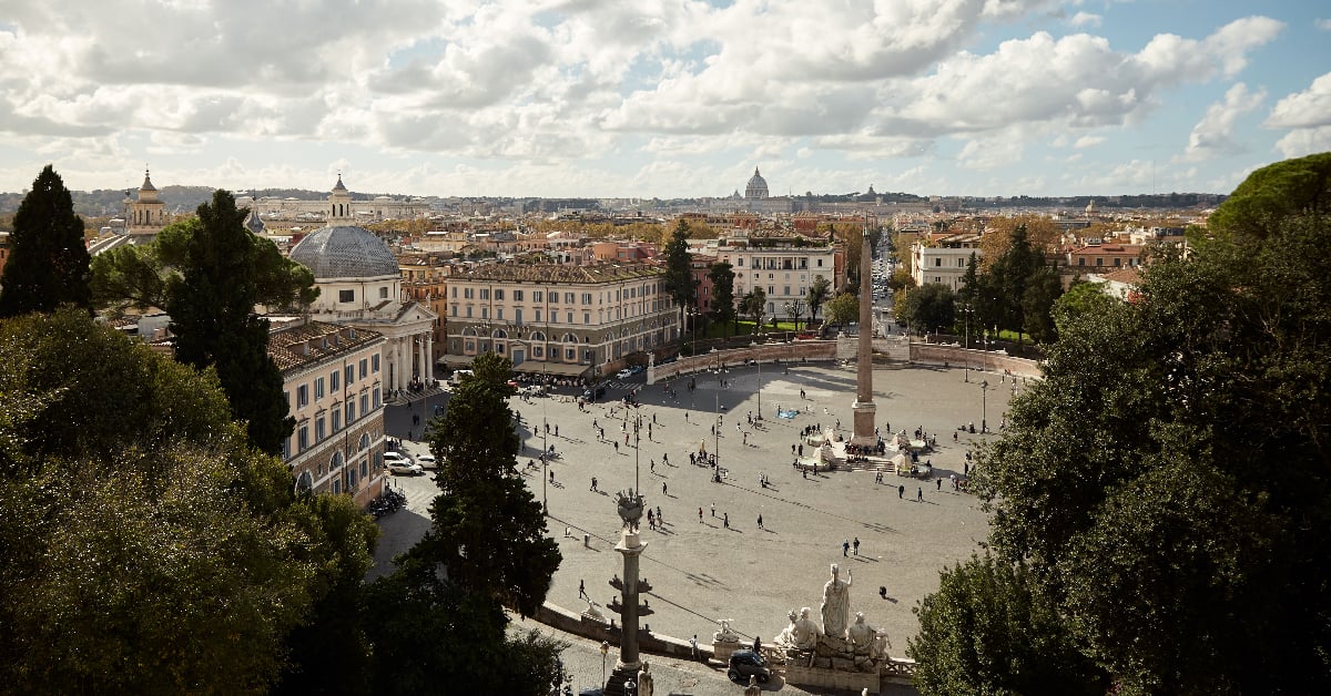 Piazza del Popolo view from Pincio Terrace