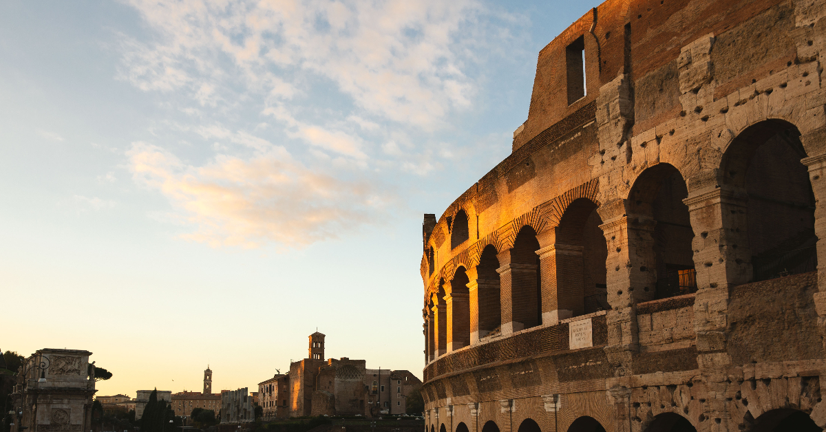 Golden hour light on the Colosseum