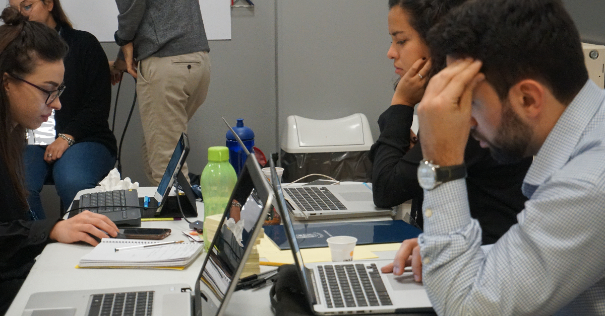 Students hard at work