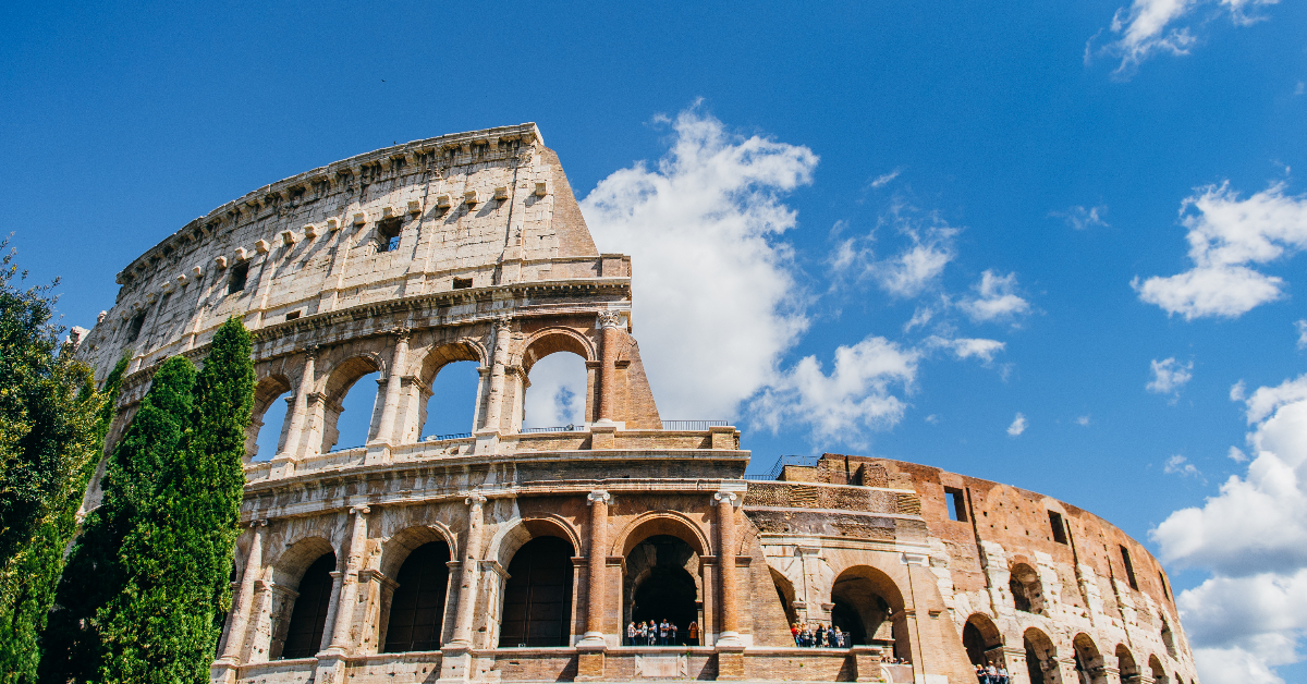 The Colosseum on a beautiful day