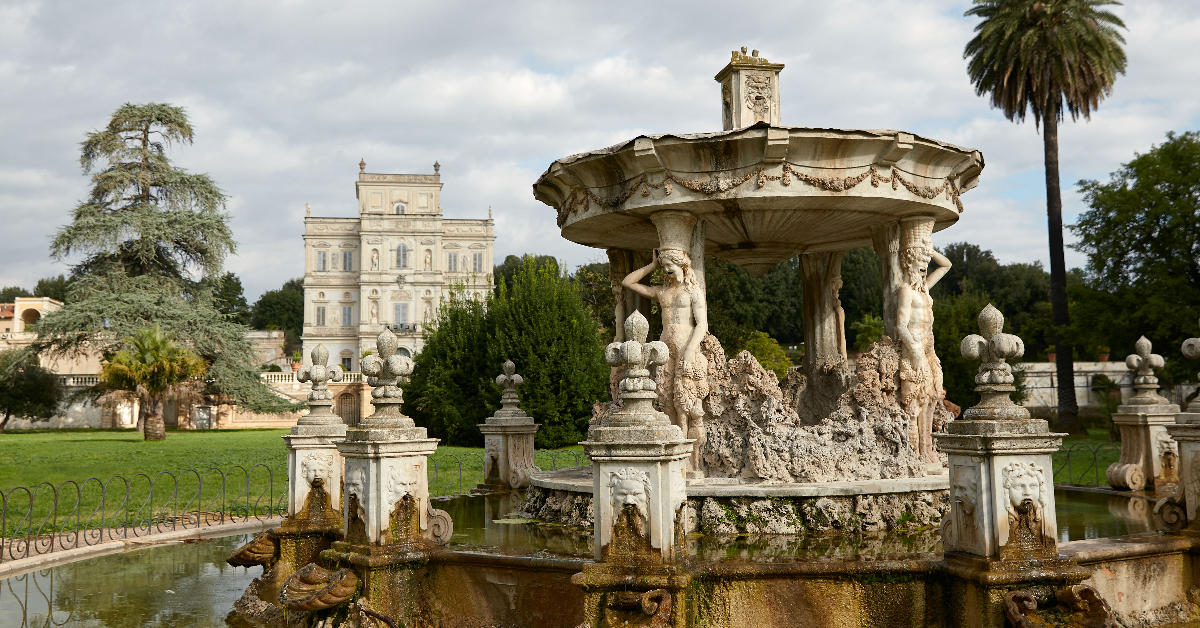 Fountain inside Villa Pamphili