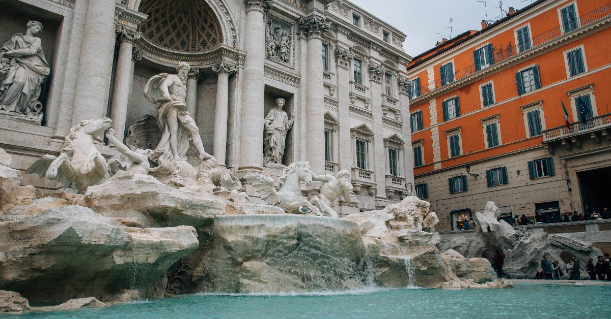Trevi Fountain in the heart of Rome