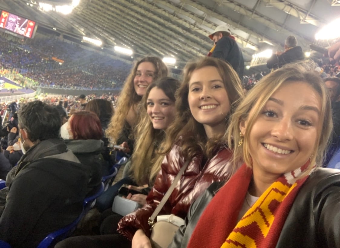 AS Roma scarf at the Stadio Olimpico