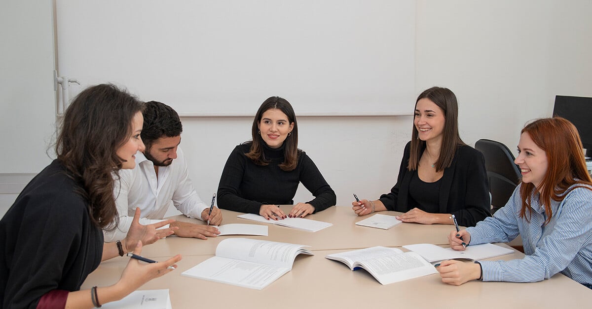 Group of multicultural students at our university in Italy