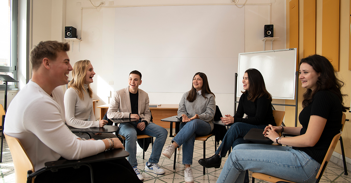 Students completing a minor in psychology hanging out on campus