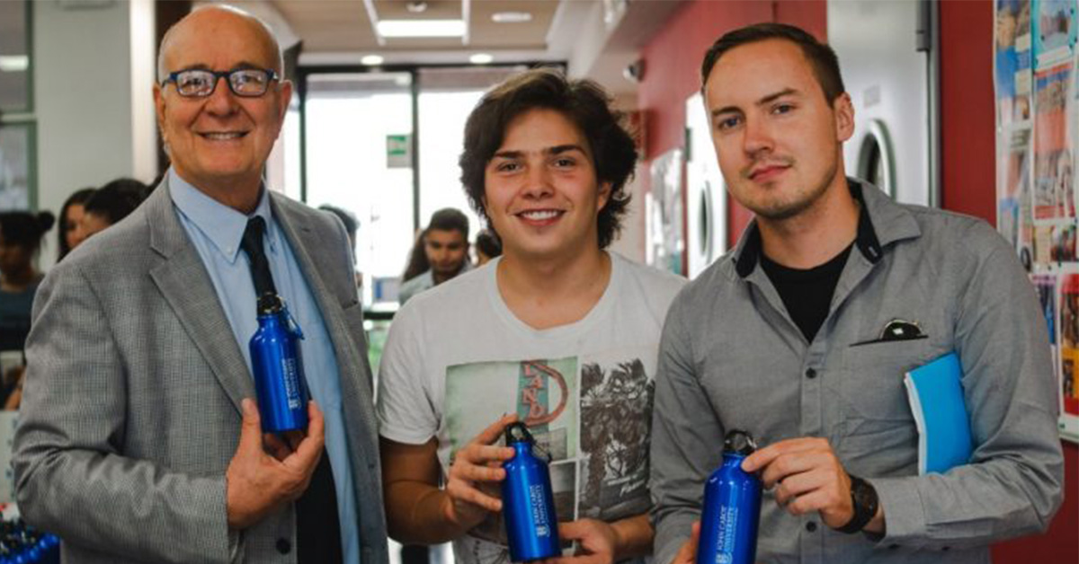 JCU President promoting sustainability with JCU students